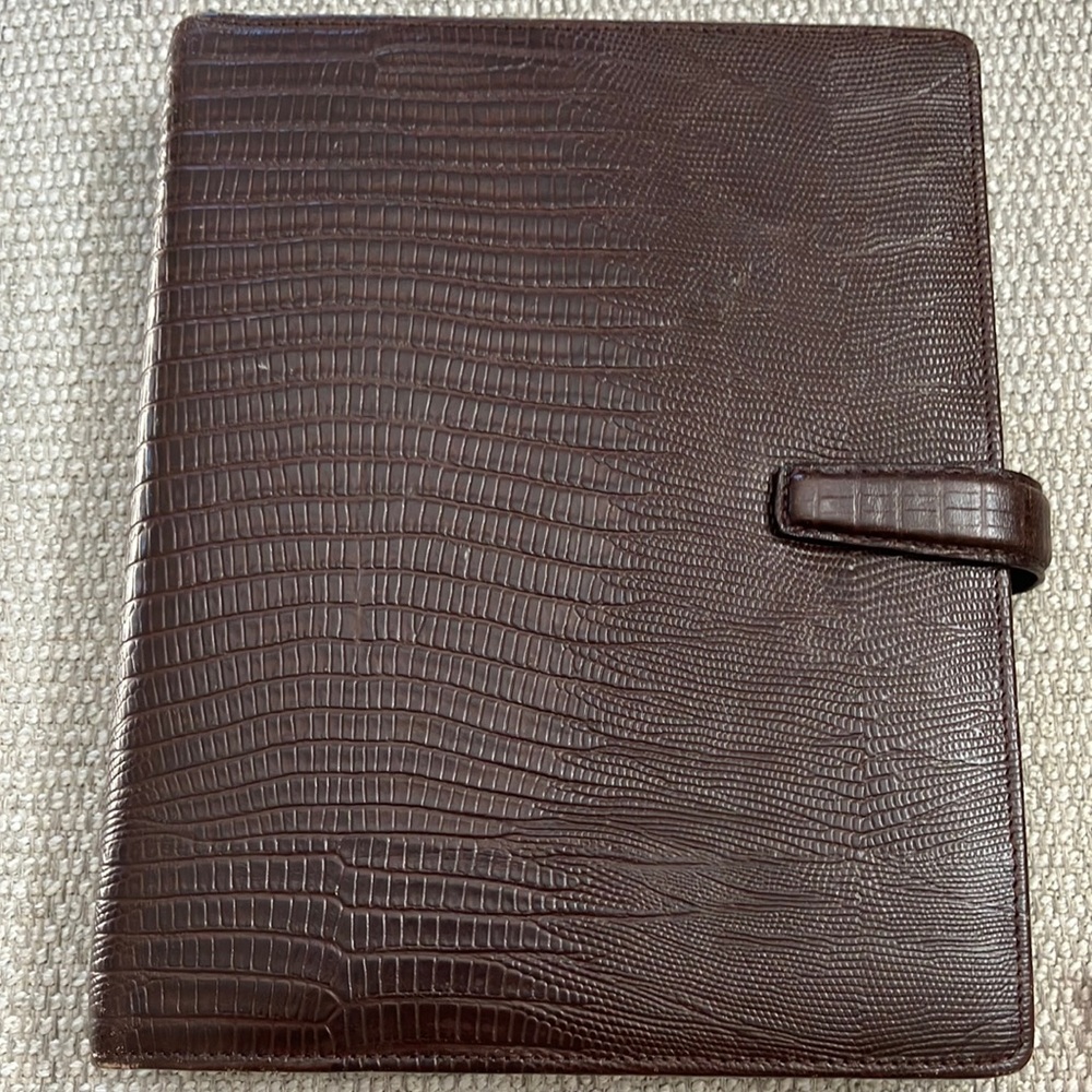 Filofax A5 Organizer in Brown Snakeskin